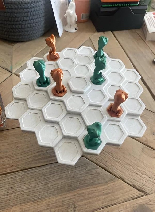 Beoals Hexagonal Strategy Board Game Set, 2 Players, Multicolor Game Pieces, Turquoise Board,Figure Toy - Image 5